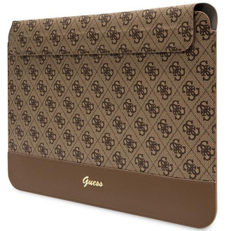 Guess Sleeve GUCS14PS4SGW 14&quot; hnědé/hnědé 4G Stripe Metal Logo