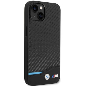 Pouzdro BMW BMHCP13M22NBCK iPhone 13 6.1&quot; černá/černá Leather Carbon