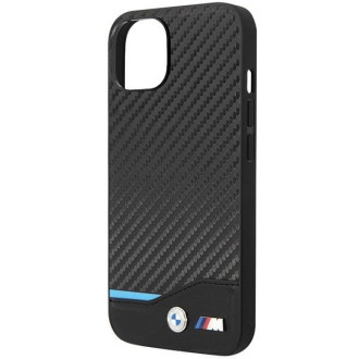 Pouzdro BMW BMHCP13M22NBCK iPhone 13 6.1&quot; černá/černá Leather Carbon