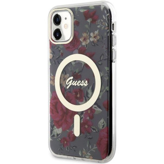 Guess GUHMN61HCFWSA iPhone 11 / Xr 6,1" zelený/khaki pevný obal Flower MagSafe