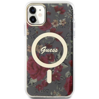 Guess GUHMN61HCFWSA iPhone 11 / Xr 6,1" zelený/khaki pevný obal Flower MagSafe