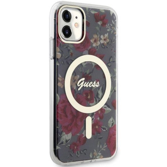Guess GUHMN61HCFWSA iPhone 11 / Xr 6,1" zelený/khaki pevný obal Flower MagSafe