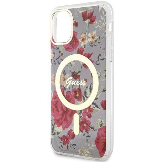 Guess GUHMN61HCFWSA iPhone 11 / Xr 6,1" zelený/khaki pevný obal Flower MagSafe