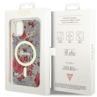 Guess GUHMN61HCFWSA iPhone 11 / Xr 6,1" zelený/khaki pevný obal Flower MagSafe