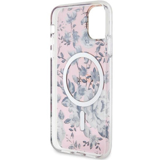 Guess GUHMN61HCFWSP iPhone 11 / Xr 6,1" růžové/růžové pevné pouzdro Flower MagSafe
