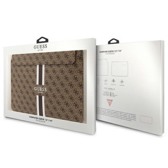Guess Sleeve GUCS14P4RPSW 14" hnědé/hnědé 4G potištěné pruhy