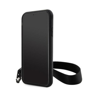 Karl Lagerfeld KLHCN61SAKLMBSK iPhone 11 / Xr 6,1&quot; černý/černý pevný obal Monogram Losange Saffiano