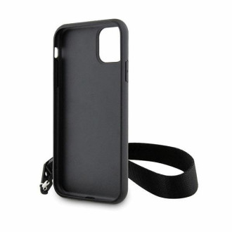 Karl Lagerfeld KLHCN61SAKLMBSK iPhone 11 / Xr 6,1&quot; černý/černý pevný obal Monogram Losange Saffiano