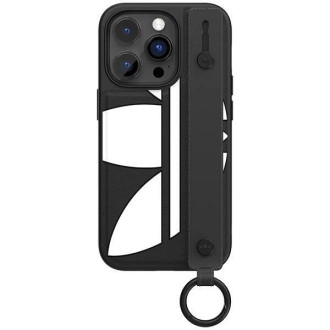 Adidas OR Hand Strap Case iPhone 14 Pro 6.1" černá-bílá/černo-bílá 50214