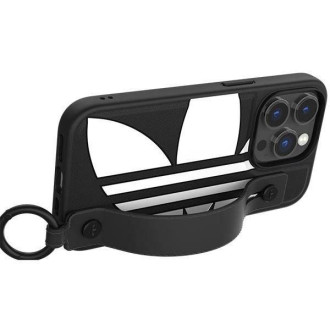 Adidas OR Hand Strap Case iPhone 14 Pro 6.1" černá-bílá/černo-bílá 50214
