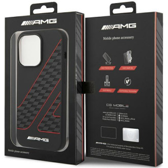 AMG AMHMP14X2SCFR iPhone 14 Pro Max 6,7" černo/černé pevné pouzdro Šachovnicový vzor MagSafe