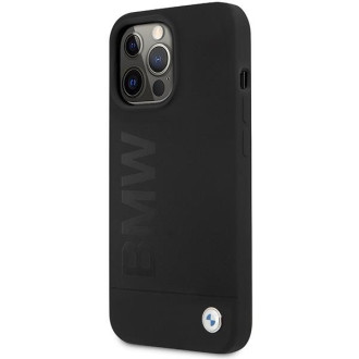 Pouzdro BMW BMHCP13LSLBLBK iPhone 13 Pro / 13 6,1" černo/černé pevné pouzdro Silikonové Signature Logo