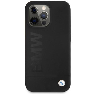 Pouzdro BMW BMHCP13LSLBLBK iPhone 13 Pro / 13 6,1" černo/černé pevné pouzdro Silikonové Signature Logo