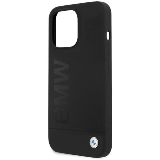 Pouzdro BMW BMHCP13LSLBLBK iPhone 13 Pro / 13 6,1" černo/černé pevné pouzdro Silikonové Signature Logo