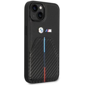 Pouzdro BMW BMHCP14S22NSTB iPhone 14 6.1" černo/černý Razítkovaný Tricolor Stripe
