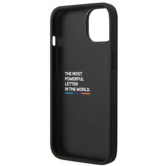 Pouzdro BMW BMHCP14S22NSTB iPhone 14 6.1" černo/černý Razítkovaný Tricolor Stripe
