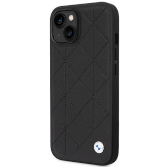 Pouzdro BMW BMHCP14S22RQDK iPhone 14 6.1" černá/černá kůže prošívaná