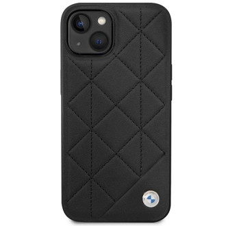 Pouzdro BMW BMHCP14S22RQDK iPhone 14 6.1" černá/černá kůže prošívaná