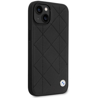 Pouzdro BMW BMHCP14S22RQDK iPhone 14 6.1" černá/černá kůže prošívaná