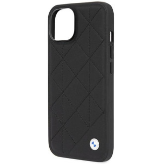 Pouzdro BMW BMHCP14S22RQDK iPhone 14 6.1" černá/černá kůže prošívaná