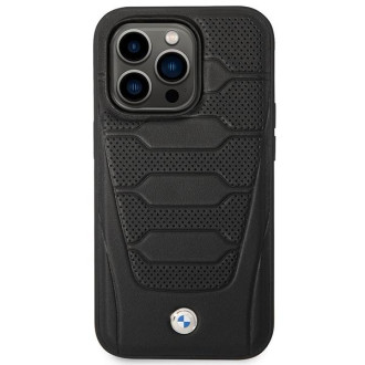 Pouzdro BMW BMHCP14X22RPSK iPhone 14 Pro Max 6,7" černá/černá se vzorem kožených sedadel
