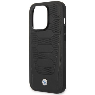 Pouzdro BMW BMHCP14X22RPSK iPhone 14 Pro Max 6,7" černá/černá se vzorem kožených sedadel