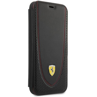 Ferrari FEFLBKP13LRGOK iPhone 13 Pro 6,1" černá/černá kniha Leather Curved Line