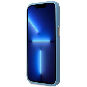 Guess GUHMP14LU4GPRB iPhone 14 Pro 6,1" modro/modré pevné pouzdro 4G Logo Plate MagSafe