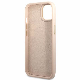Guess GUHMP14SU4GPRP iPhone 14 6,1" růžové/růžové pevné pouzdro 4G Logo Plate MagSafe