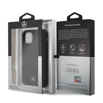 Pevné pouzdro Mercedes MEHCN58SILBK iPhone 11 Pro černo/černá silikonová řada