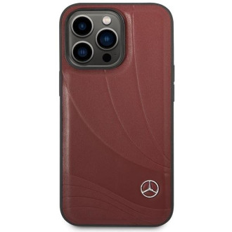 Mercedes MEHCP14L8ROLR iPhone 14 Pro 6,1" černé/černé pevné pouzdro s koženým vlnitým vzorem