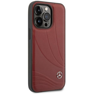 Mercedes MEHCP14L8ROLR iPhone 14 Pro 6,1" černé/černé pevné pouzdro s koženým vlnitým vzorem