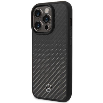 Mercedes MEHMP14LRCABK iPhone 14 Pro 6,1" černo/černý karbonový pevný obal Dynamic Line