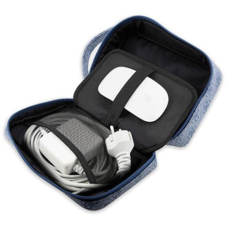Organizér Guess Bag GUHBP4RPSB modro/modré 4G potištěné pruhy