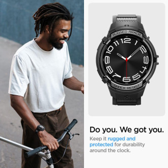 Spigen RUGGED ARMOR &quot;PRO&quot; GALAXY Watch 6 CLASSIC (47MM) MATNÁ ČERNÁ