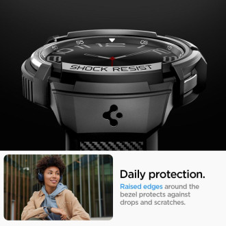 Spigen RUGGED ARMOR &quot;PRO&quot; GALAXY Watch 6 CLASSIC (47MM) MATNÁ ČERNÁ