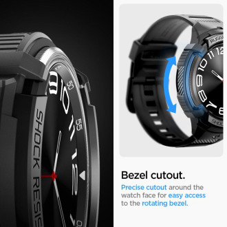 Spigen RUGGED ARMOR &quot;PRO&quot; GALAXY Watch 6 CLASSIC (47MM) MATNÁ ČERNÁ