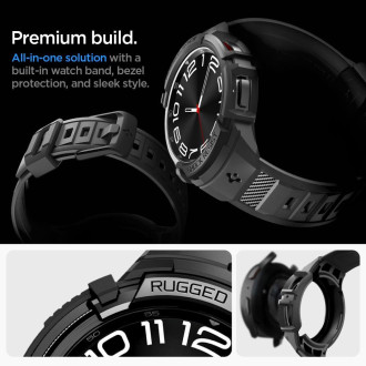 Spigen RUGGED ARMOR &quot;PRO&quot; GALAXY Watch 6 CLASSIC (47MM) MATNÁ ČERNÁ