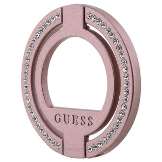 Guess MagSafe Ring stojan GURMSALDGP růžový/růžový Rhinestone