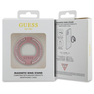Guess MagSafe Ring stojan GURMSALDGP růžový/růžový Rhinestone