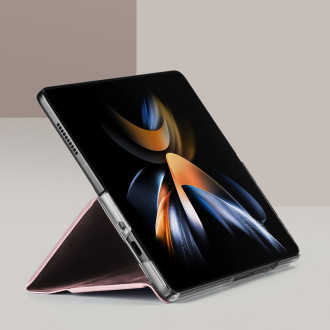 Kožené flipové pouzdro na peněženku Samsung Galaxy Z Fold5 5G Dux Ducis Bril – růžové