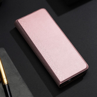 Kožené flipové pouzdro na peněženku Samsung Galaxy Z Fold5 5G Dux Ducis Bril – růžové