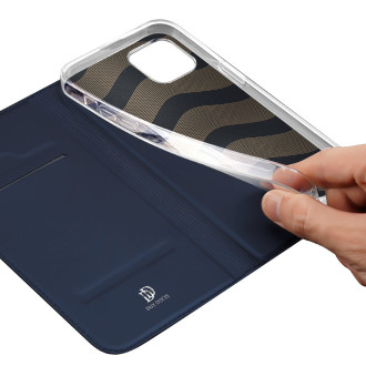 Peněženka Dux Ducis Skin Pro pro iPhone 15 Plus – modrá