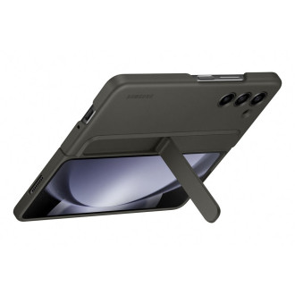 Silikonové pouzdro pro Samsung Galaxy Z Fold 5 se stojánkem a popruhem - černé