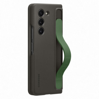 Silikonové pouzdro pro Samsung Galaxy Z Fold 5 se stojánkem a popruhem - černé