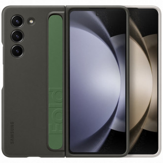 Silikonové pouzdro pro Samsung Galaxy Z Fold 5 se stojánkem a popruhem - černé
