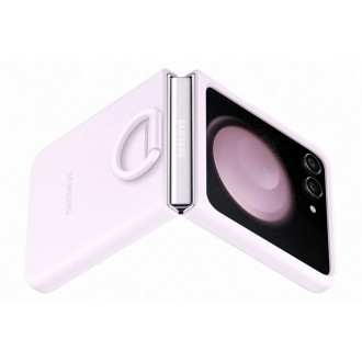 Silikonové pouzdro s držákem pro Samsung Galaxy Z Flip 5 - fialové