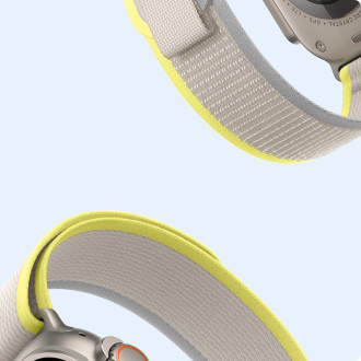 Sportovní řemínek na suchý zip pro Apple Watch Ultra/8/7/6/SE/5/4/3/2/1 (42, 44, 45, 49 mm) Dux Ducis Strap YJ verze – žluto-béžová