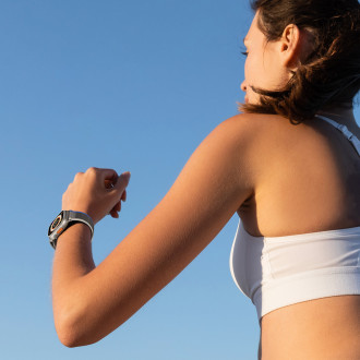 Sportovní řemínek na suchý zip pro Apple Watch 8 / 7 / 6 / SE / 5 / 4 / 3 / 2 / 1 (38, 40, 41 mm) Dux Ducis Strap YJ verze - modrá šedá