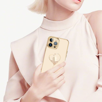 Kingxbar Wish Series case decorated with original Swarovski Crystals iPhone 13 gold
